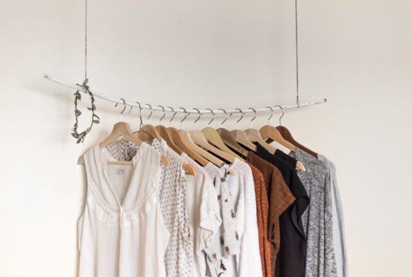 Clothes on rack