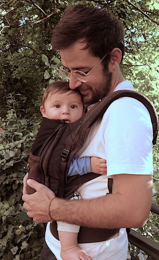 Gaëtan Blaser-Suarez with his 2nd child